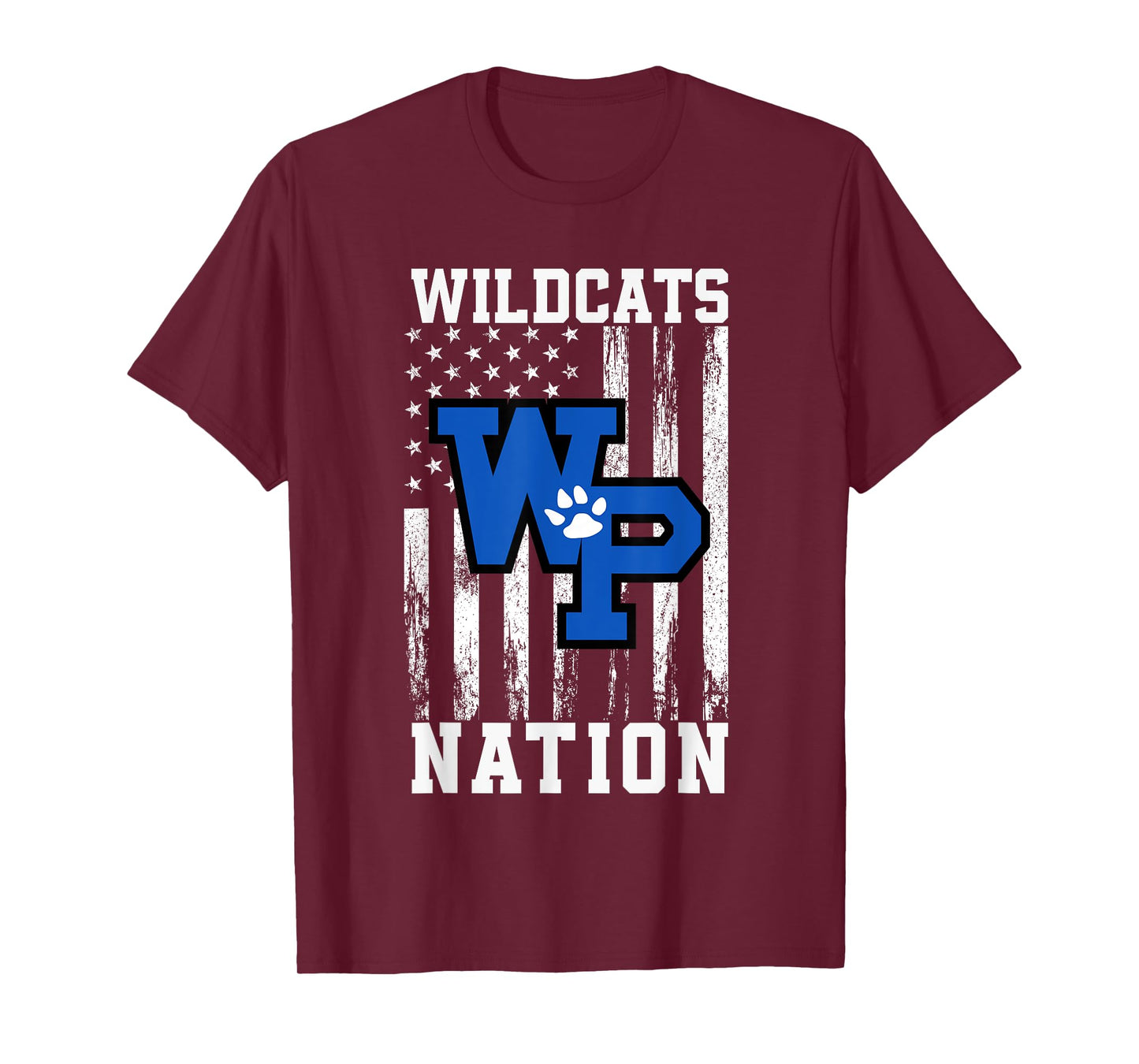 White Plains Wildcats Logo Nation HS T-Shirt