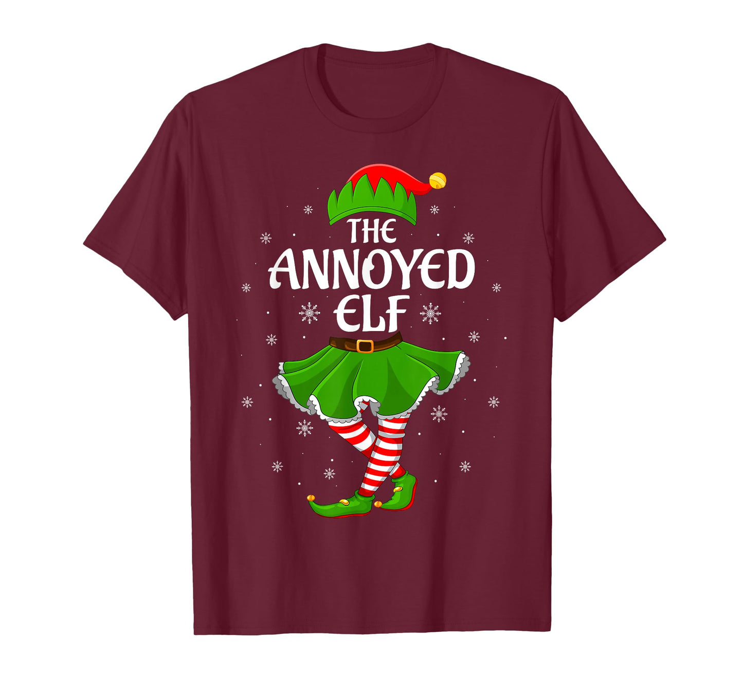 Annoyed Elf Christmas Family Girls Women Elf Squad Xmas T-Shirt