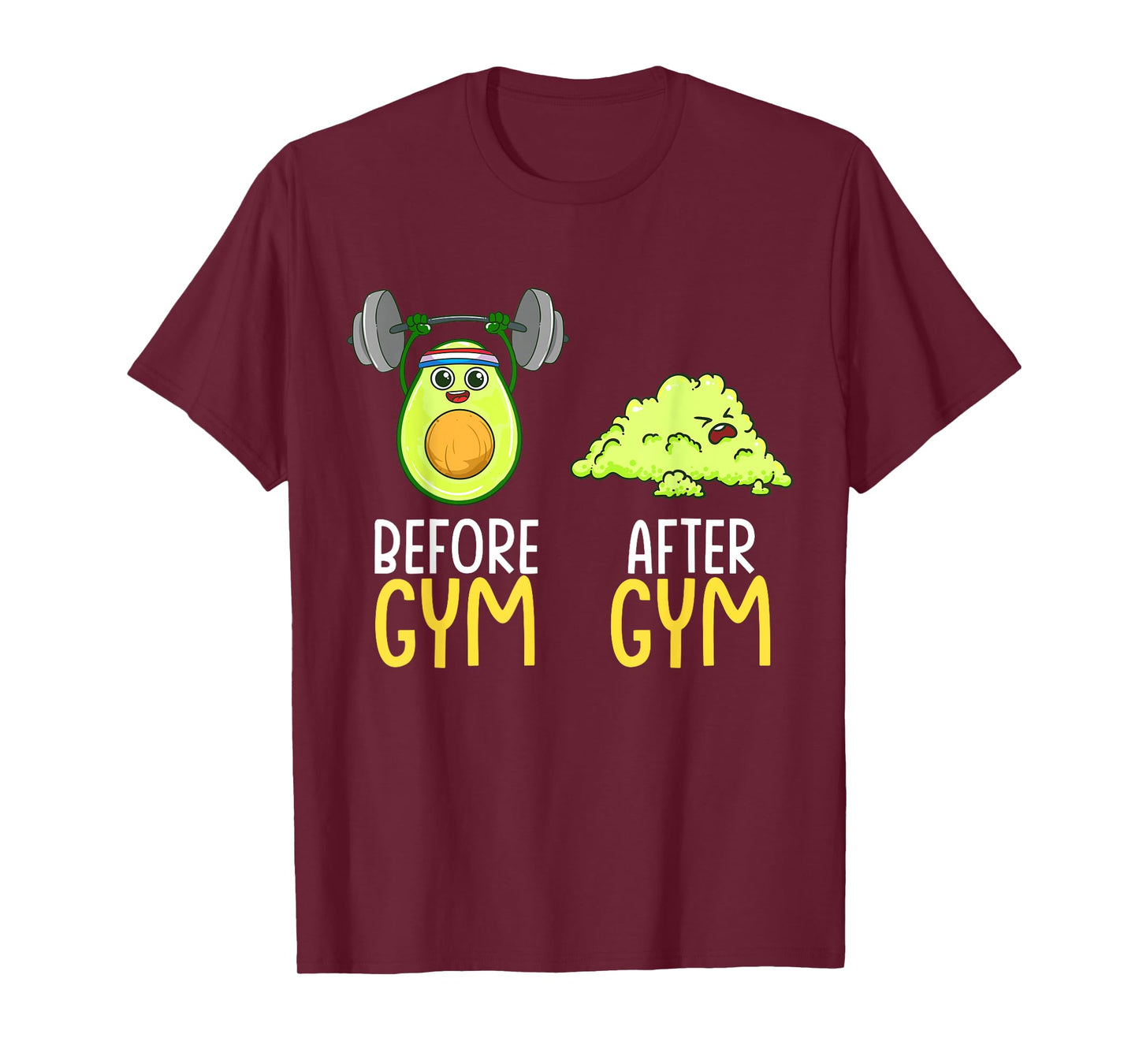 Weightlifting Avocado Guacamole Funny Gym Workout Routine T-Shirt