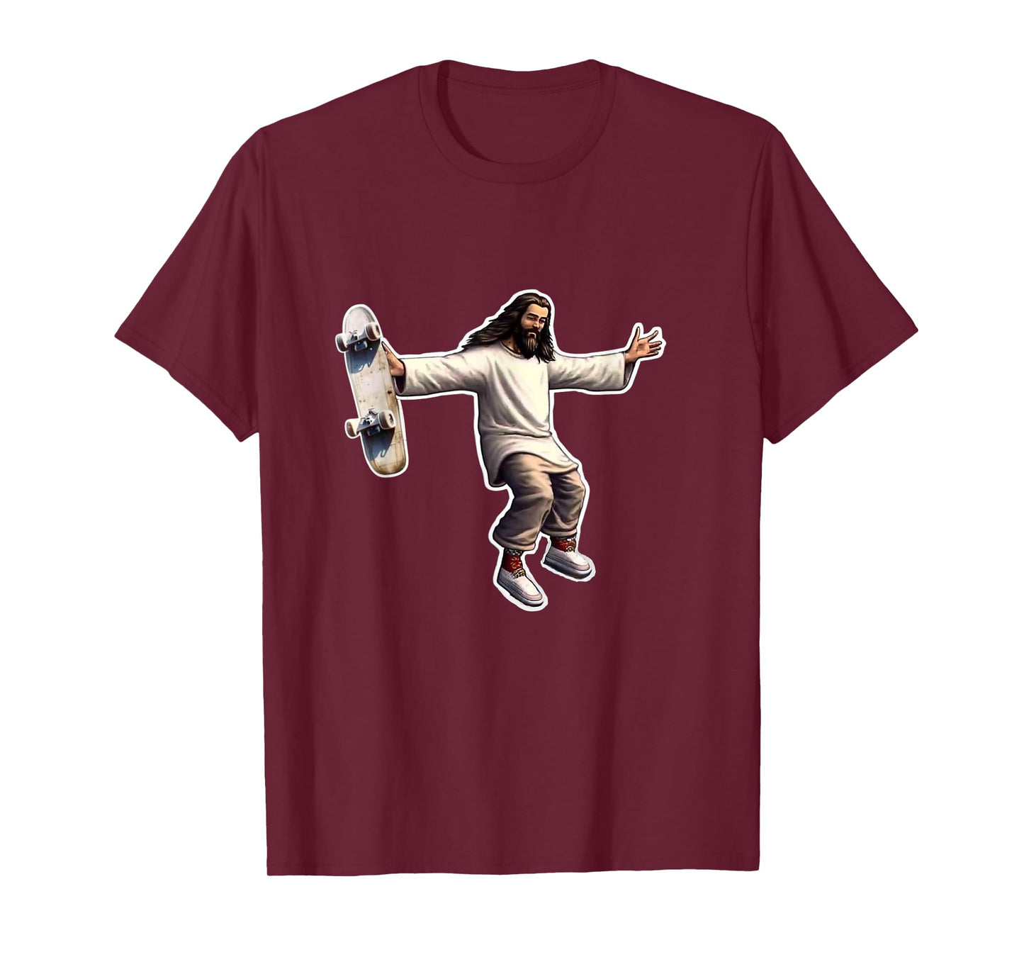 Steezus Christ Shredding Skateboard Trending Meme T-Shirt