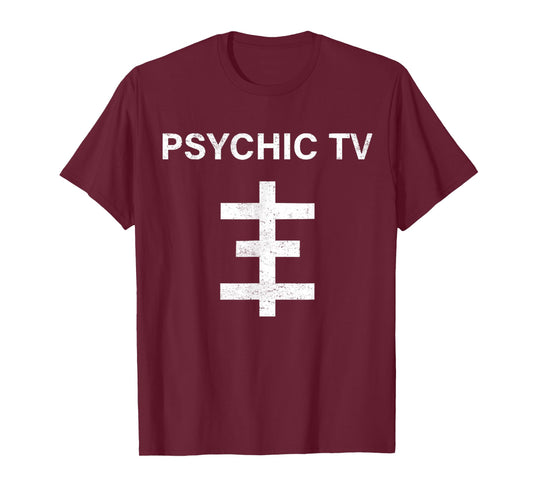Vintage Psychic 80s Skull Cross Men And Women T-Shirt