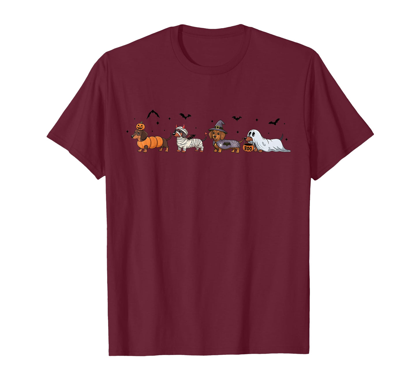 Weiner Dog Witch Happy Halloweenie Cute Halloween Dachshund T-Shirt