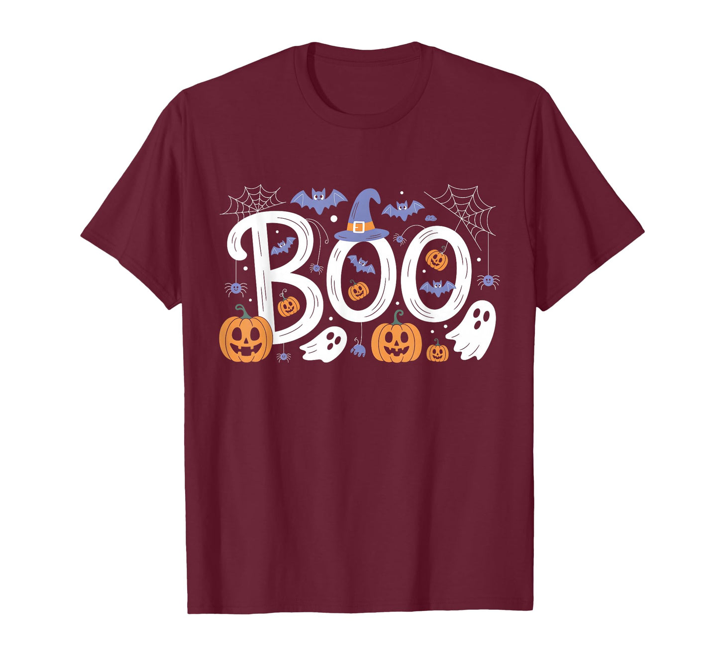 Motif - Boo Funny Boo Witch Sipders Pumpkins Happy Halloween T-Shirt