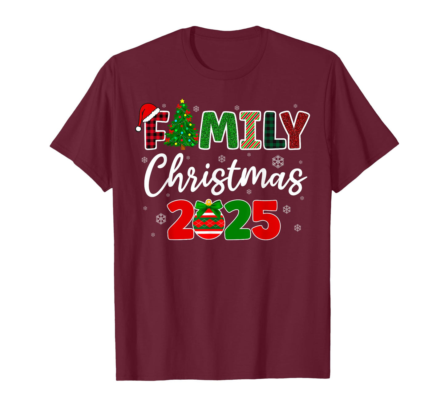Family Christmas 2025 Matching Group Outfit Xmas Squad Santa T-Shirt