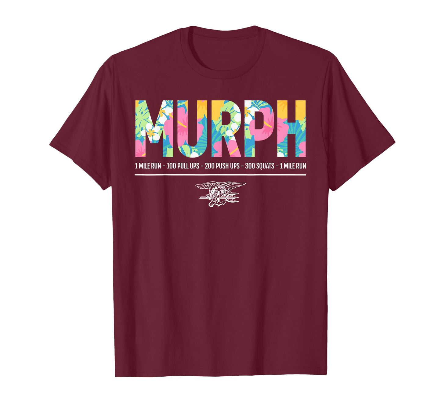 Tropical Murph Memorial Day Workout WOD Military Gym Workout T-Shirt
