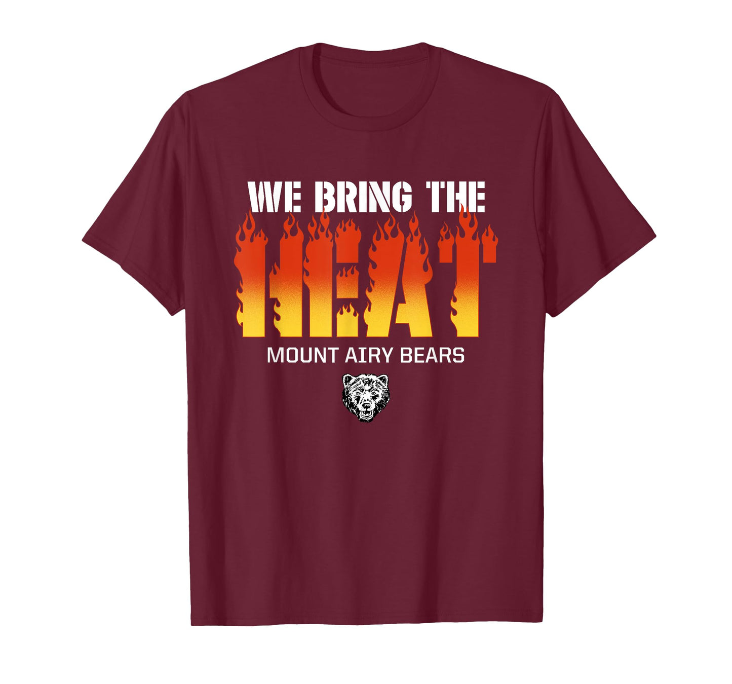 Mount Airy Bears Logo We Bring the Heat HS T-Shirt