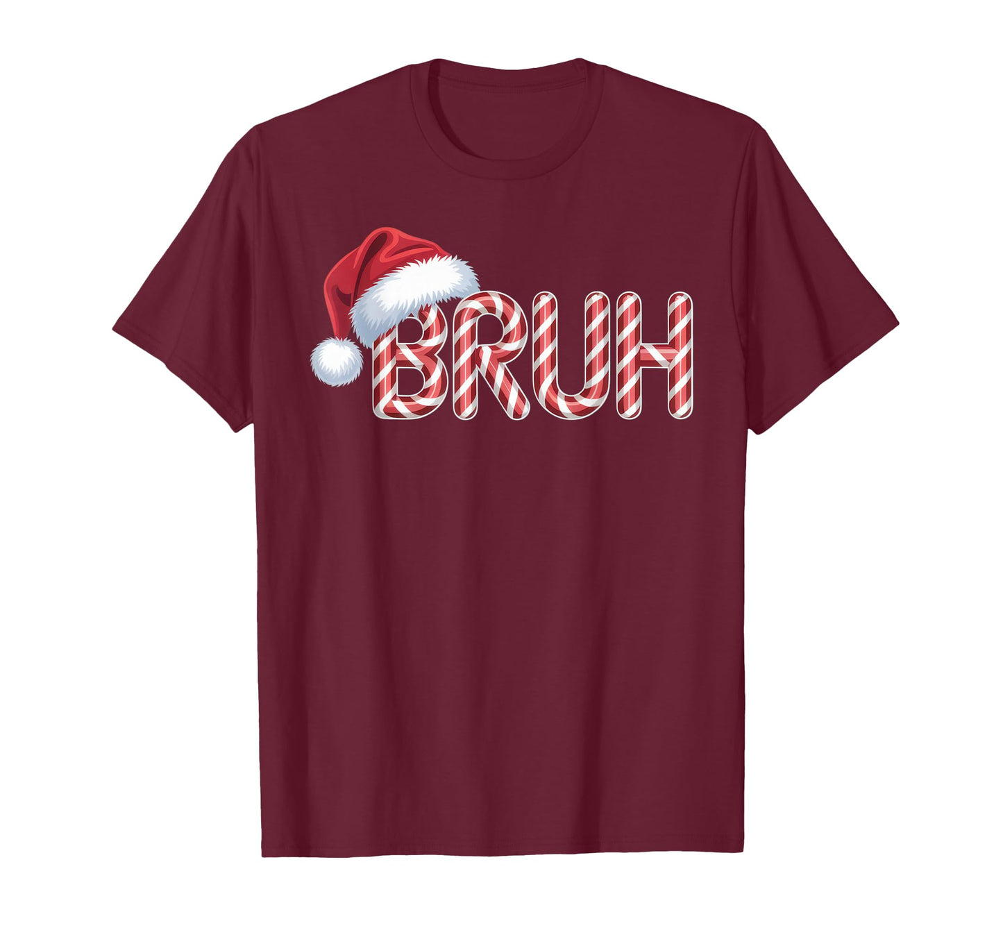 Funny Candy Cane Christmas Santa Hat Outfit Holiday Humor T-Shirt