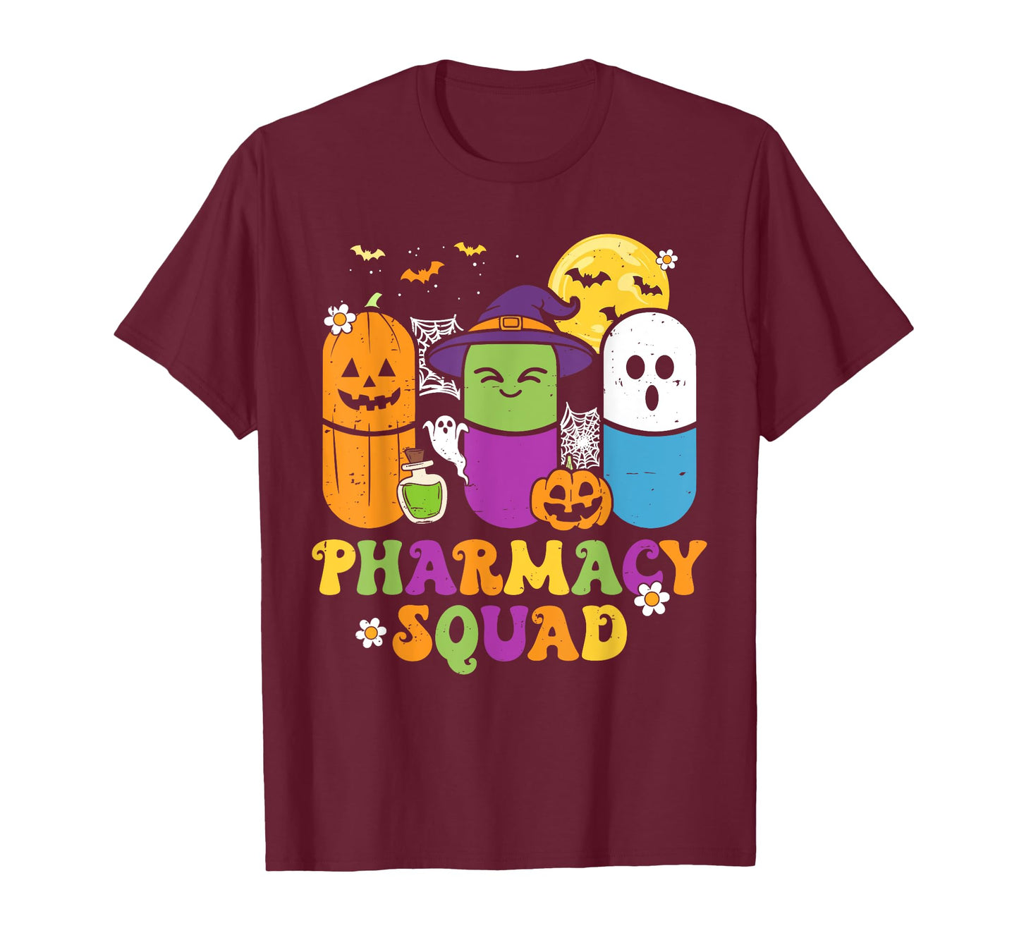 Groovy Halloween Pharmacy Squad PIlls Costume Pharmacist T-Shirt