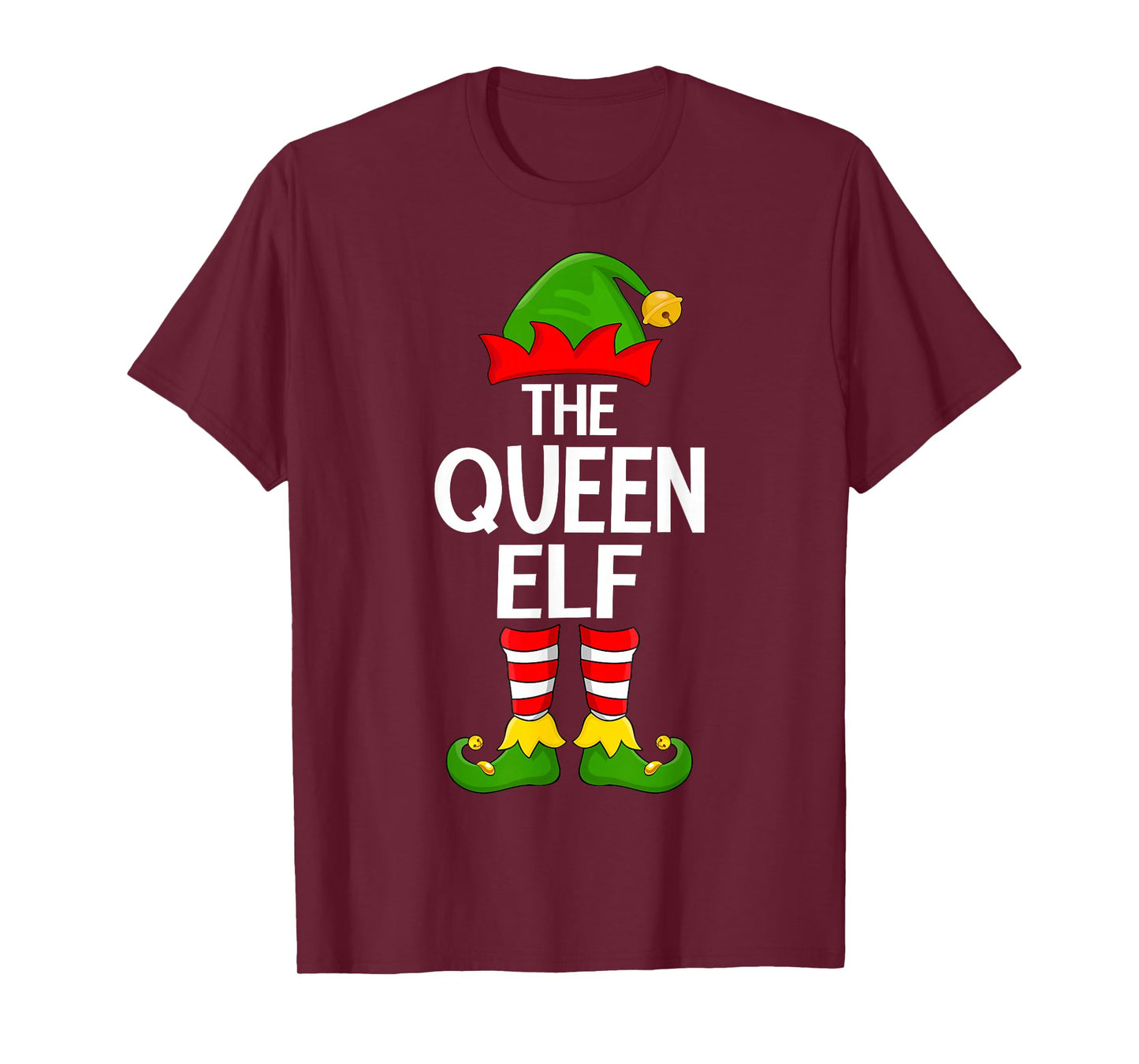 Queen Elf Xmas Matching Family Elf Squad Christmas Girls T-Shirt