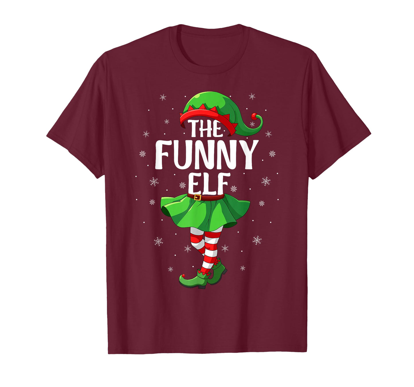 Funny Elf Christmas Girls Women Elf Squad Xmas Family T-Shirt