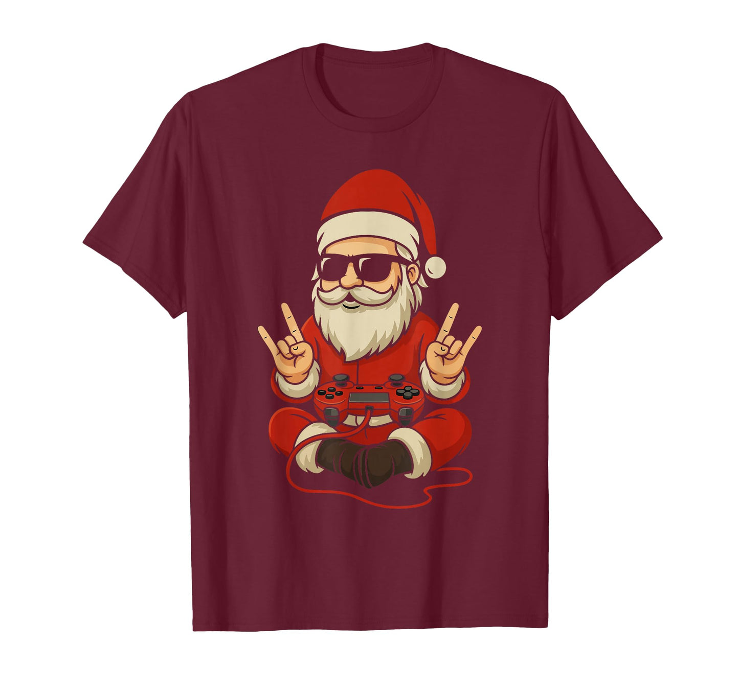 Santa Gamer Christmas Video Game Controller Gaming Xmas Boys T-Shirt