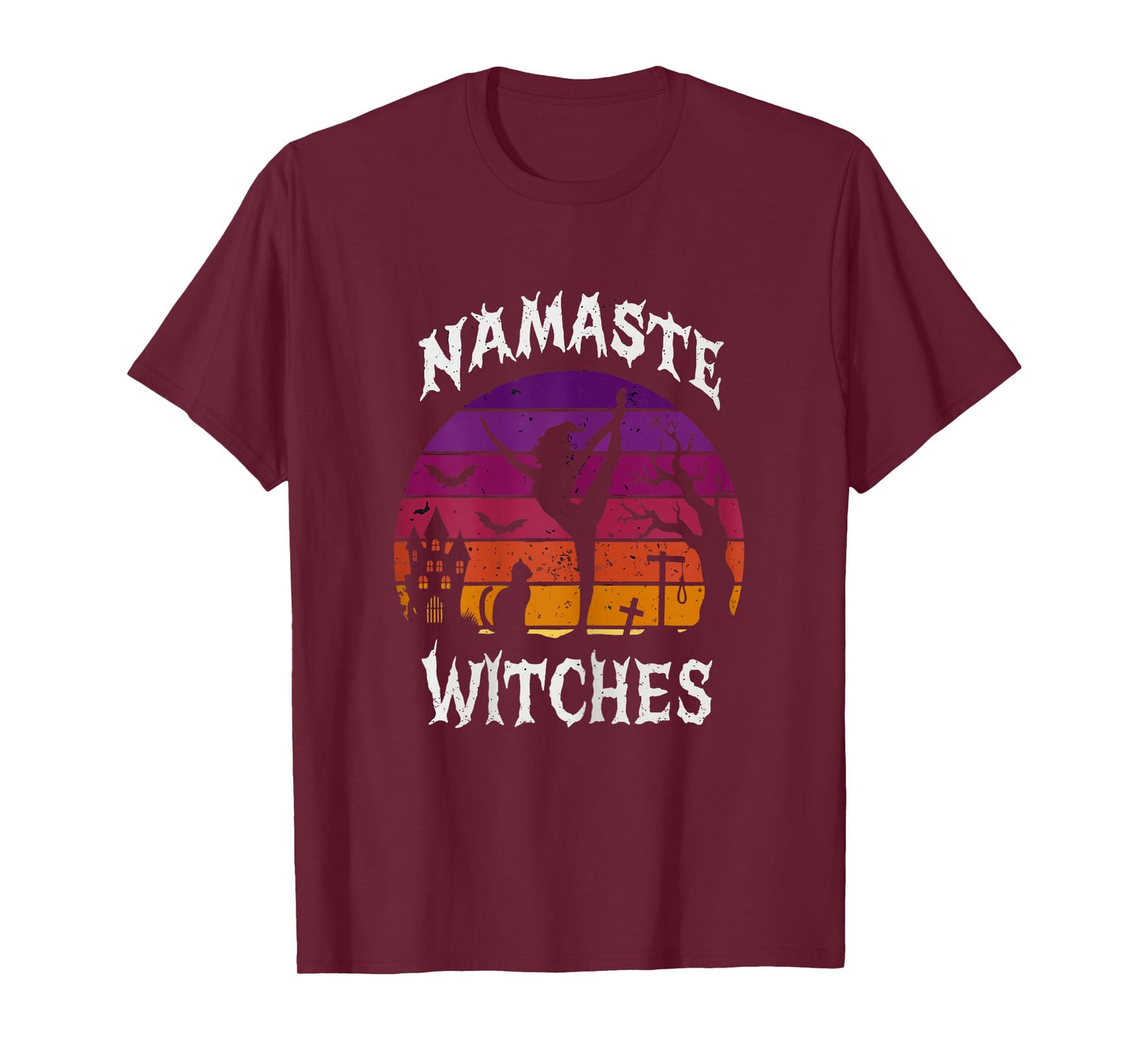 Namaste Witches Halloween Yoga Lover Zen Workout Witchy T-Shirt