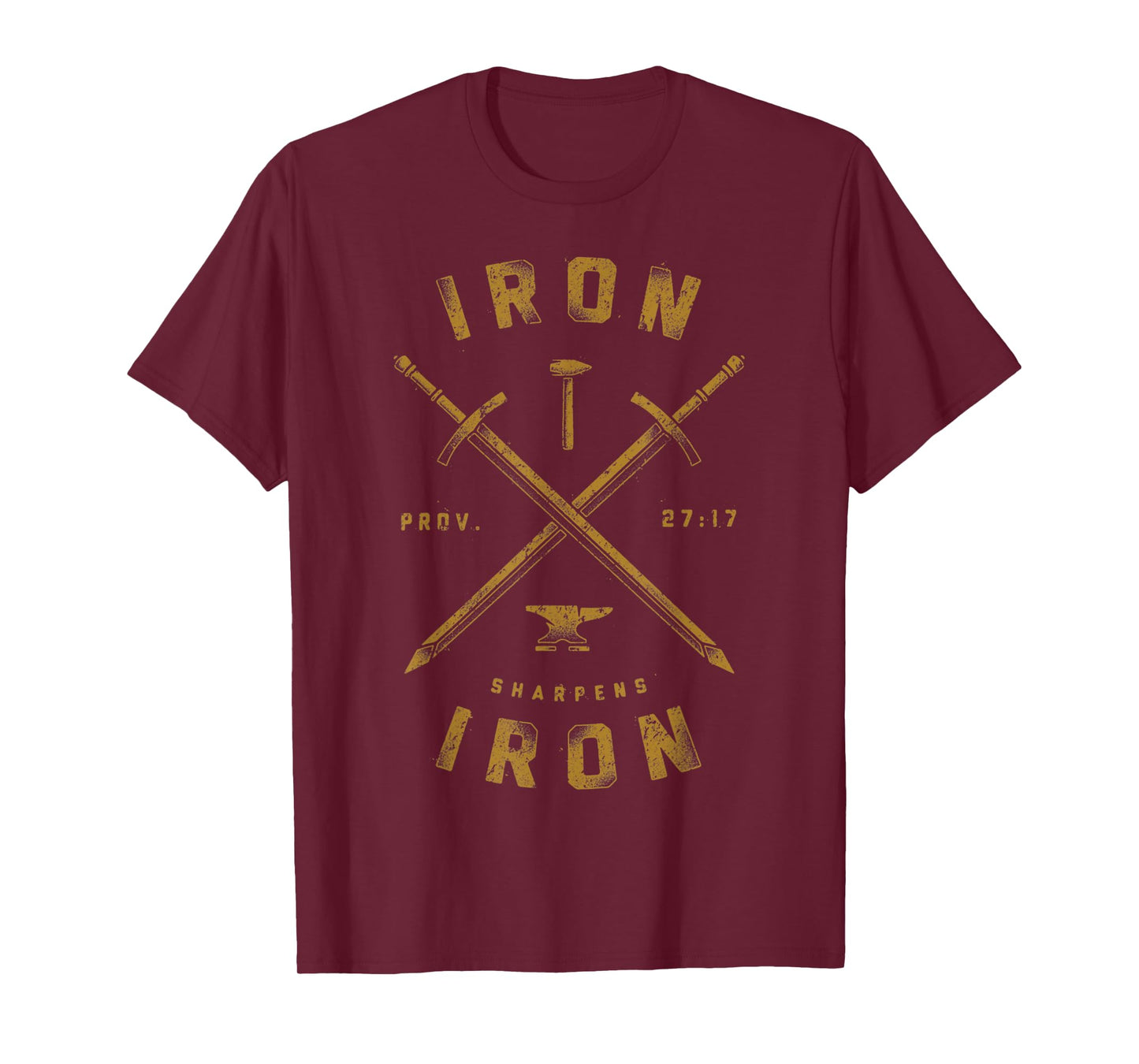 Vintage Iron Sharpens Iron Men Women Strong Christian Gift T-Shirt