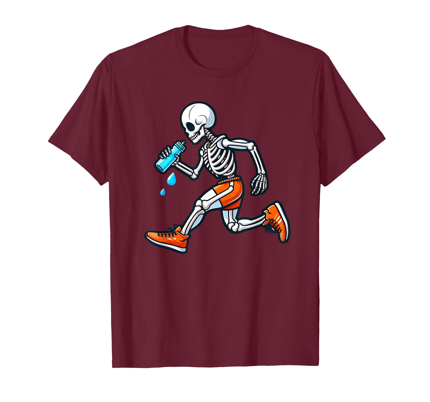 Running Skeleton Halloween Costume Spooky Runners Lover T-Shirt
