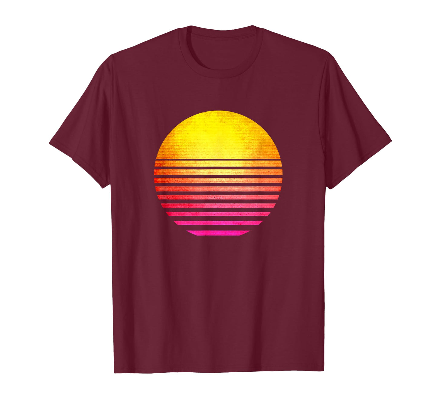 Retro Sun Outrun T-shirt for men women, gym workout tee