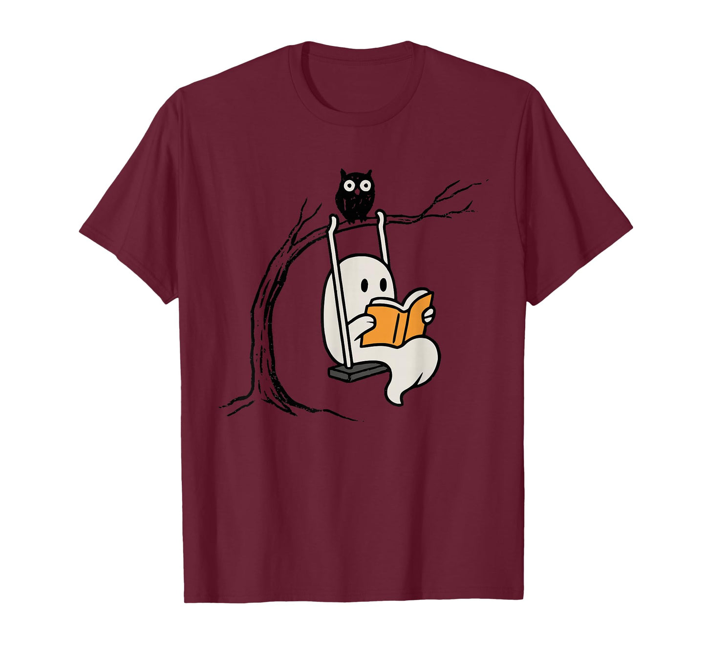Halloween Ghost Swing Reading Costume Women Kids Men T-Shirt