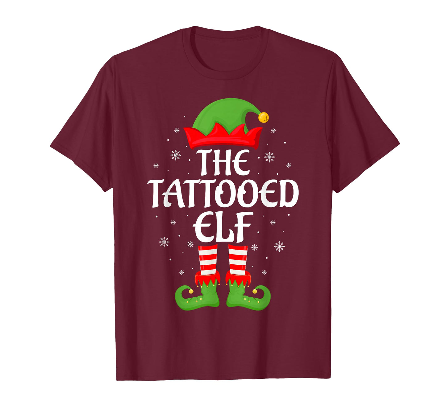Tattooed Elf Xmas Family Matching Elf Squad Christmas T-Shirt