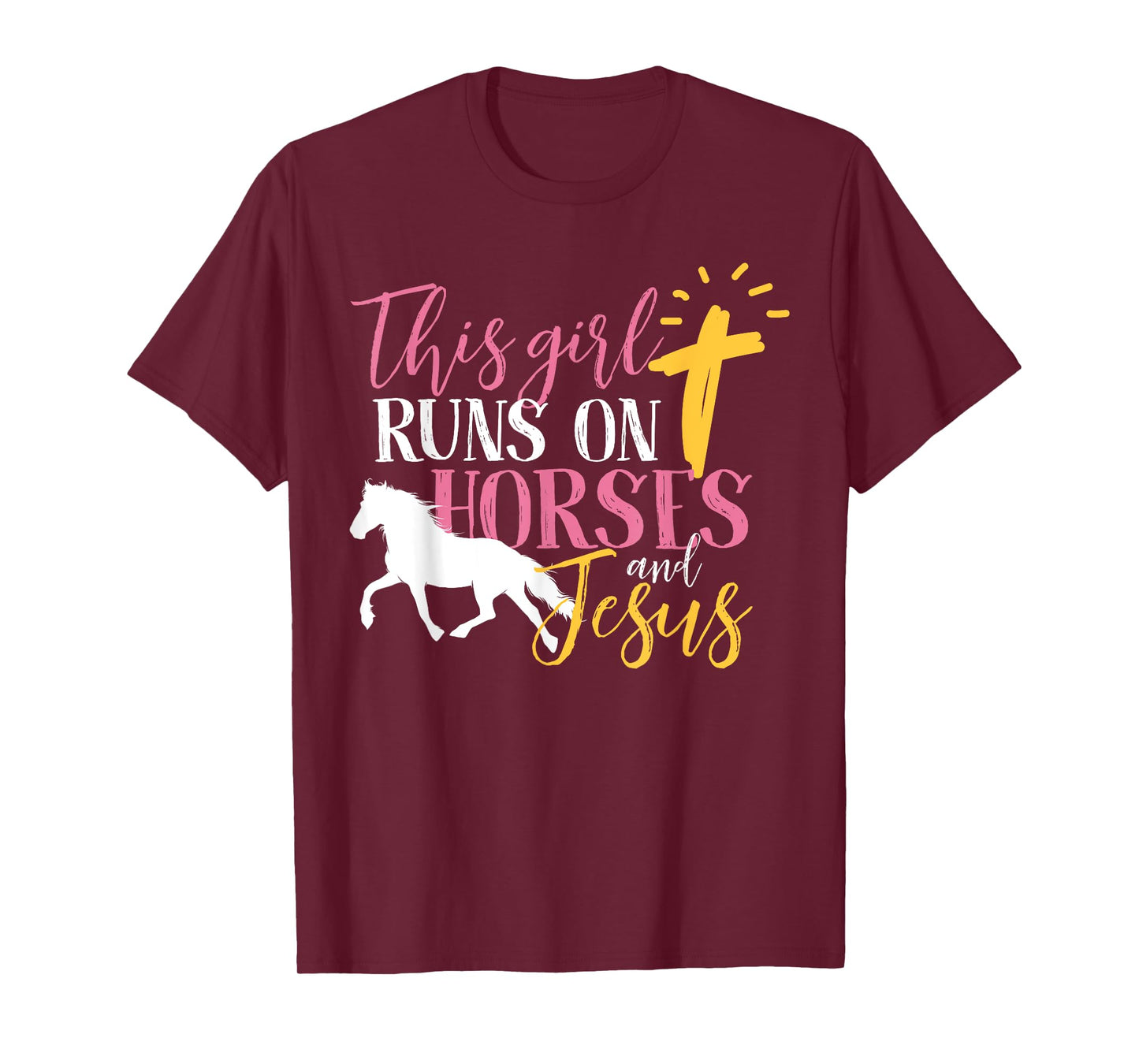 This Girl Runs On Horses And Jesus T-Shirt