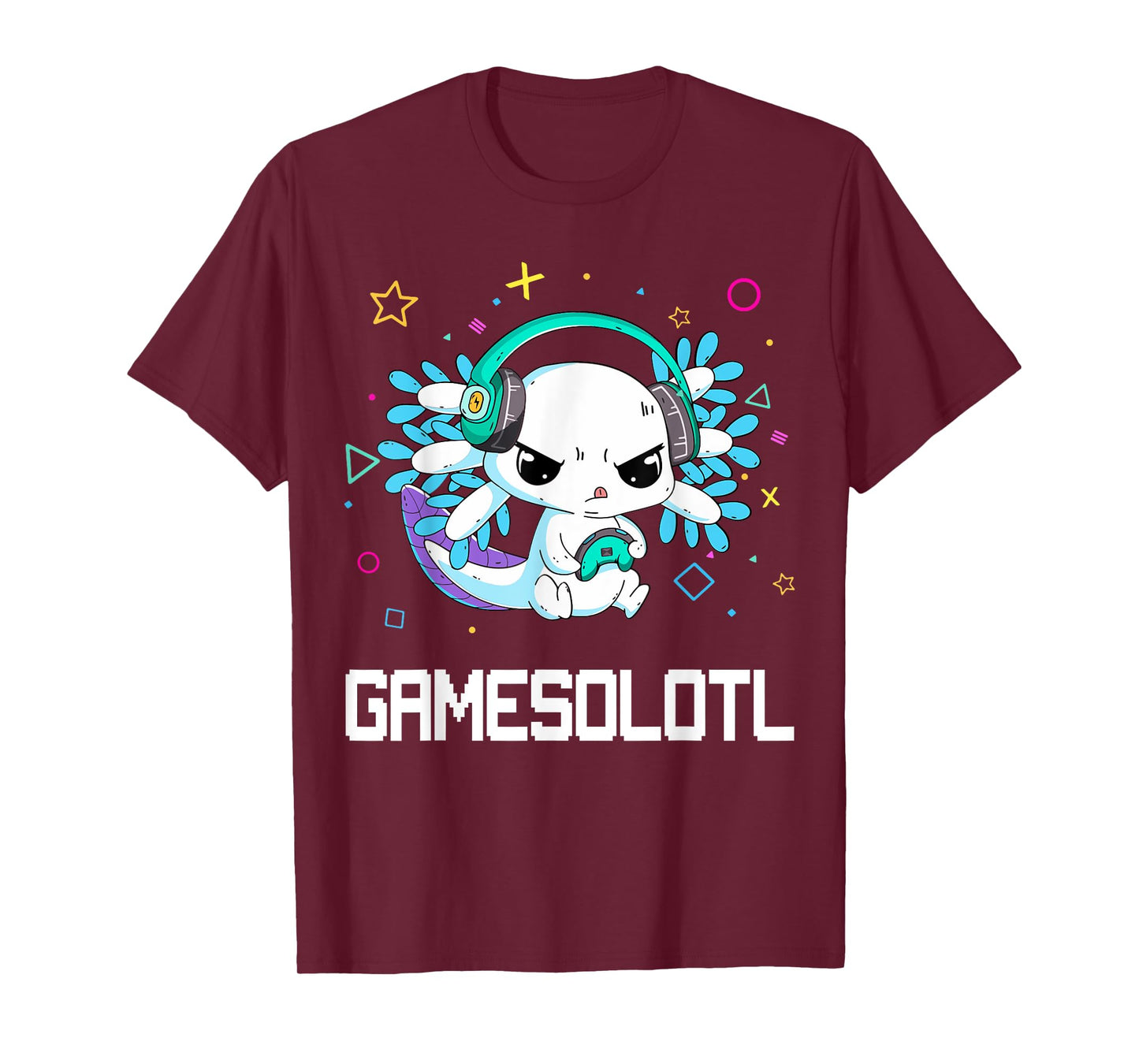Gamesolotl Axolotl Gamer Video Games Funny Kids Boys T-Shirt