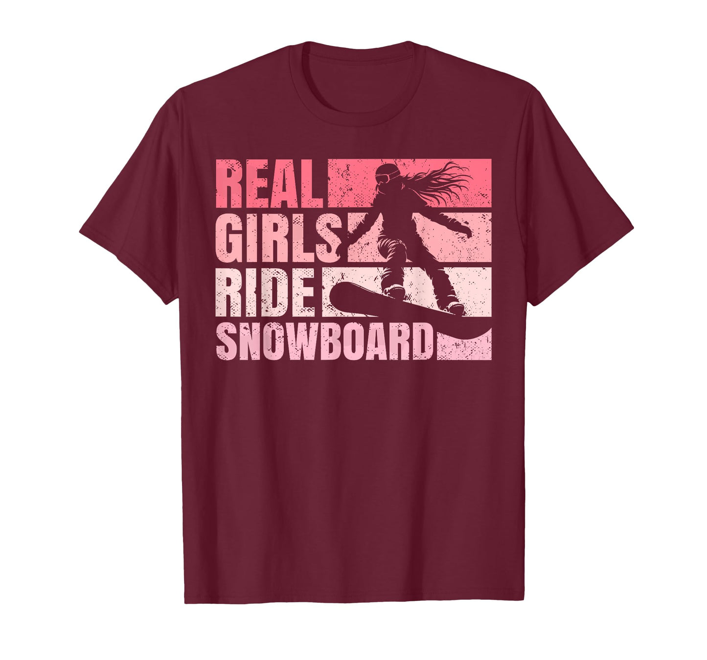 Snowboarding Snowboard Vintage Girl Ride Real Girls Ride T-Shirt