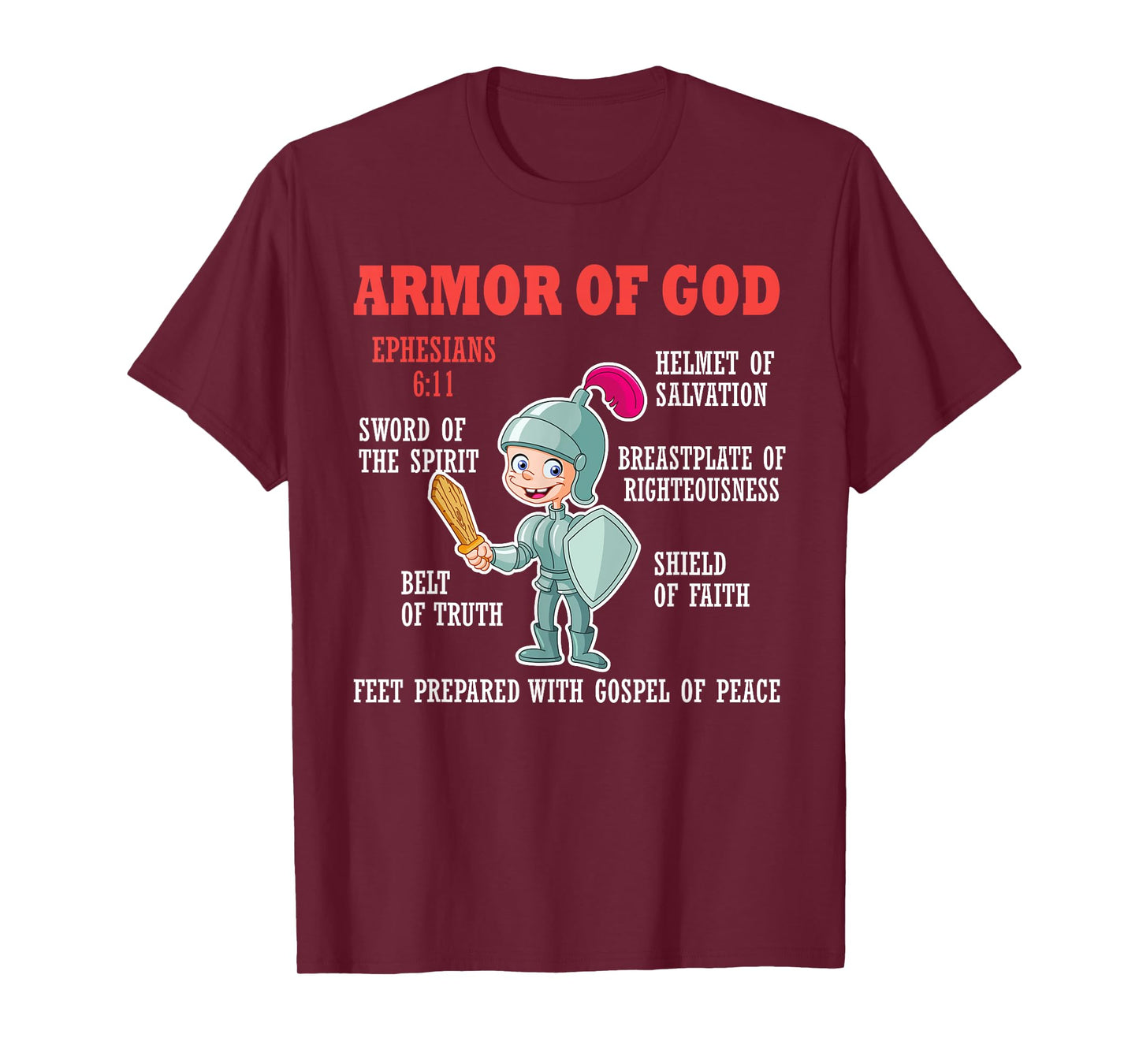 Put On The Full Armor Of God Bible Chapters For Kids T-Shirt