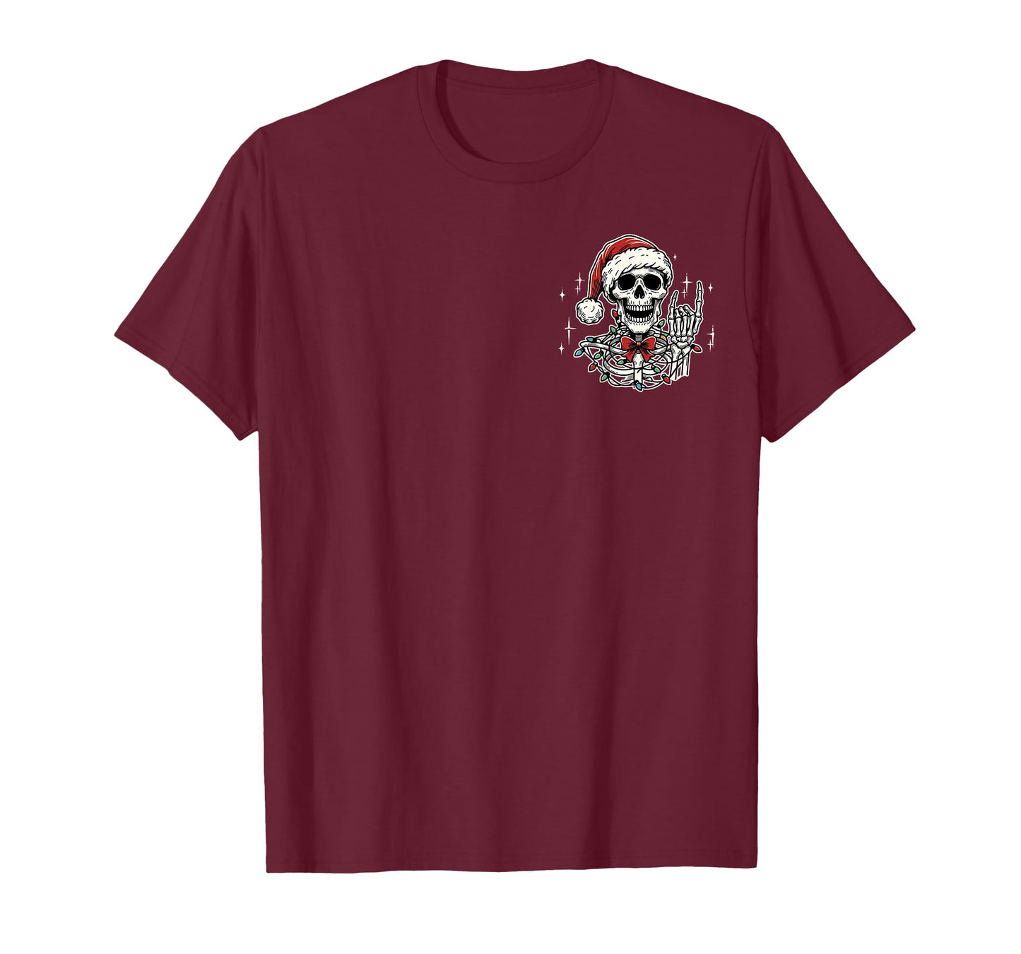 Skeleton Christmas Look at Me Being All Festive & Sht 2 Side T-Shirt