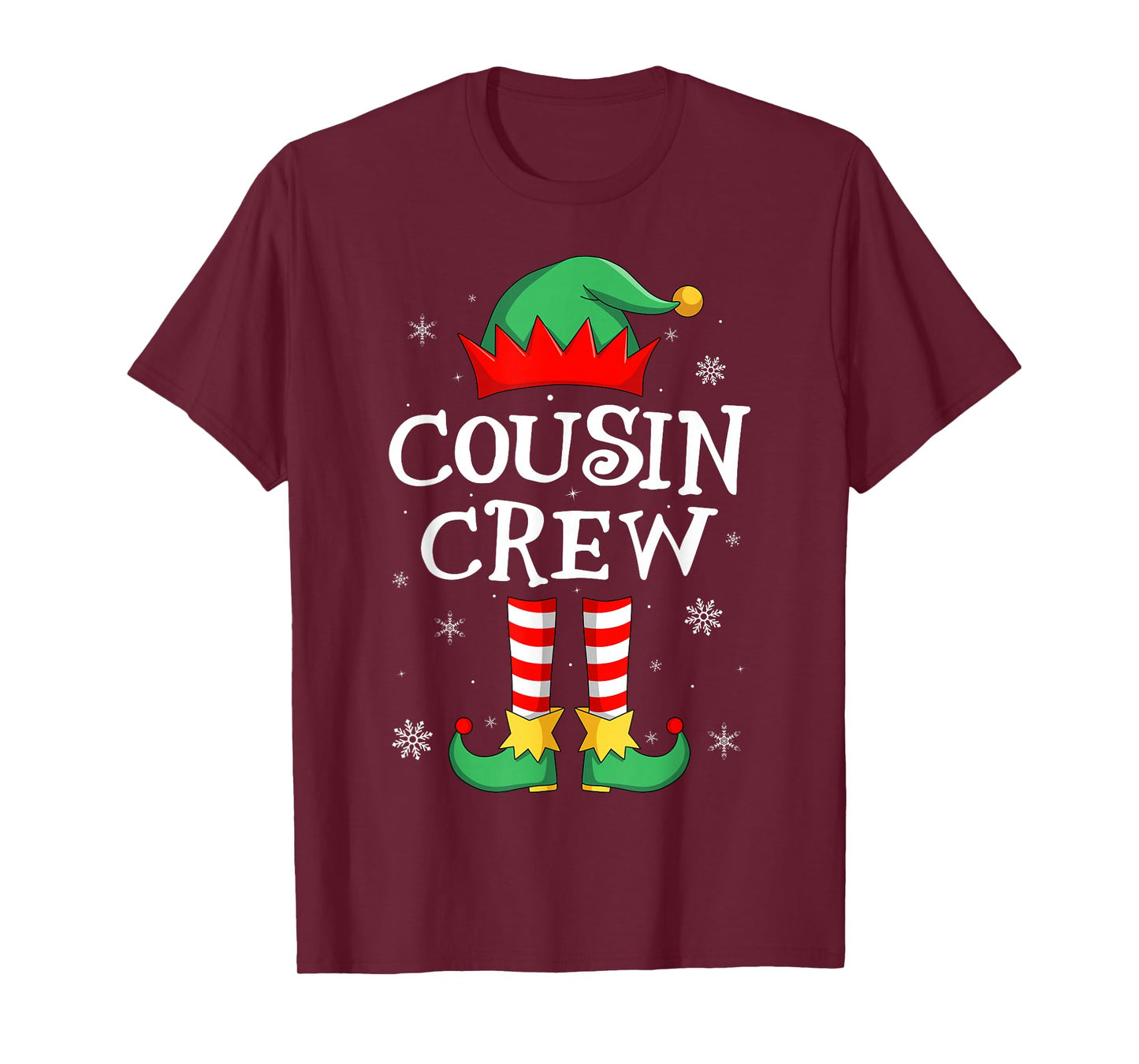 Cousin Crew Elf Xmas Family Matching Elf Squad Christmas T-Shirt
