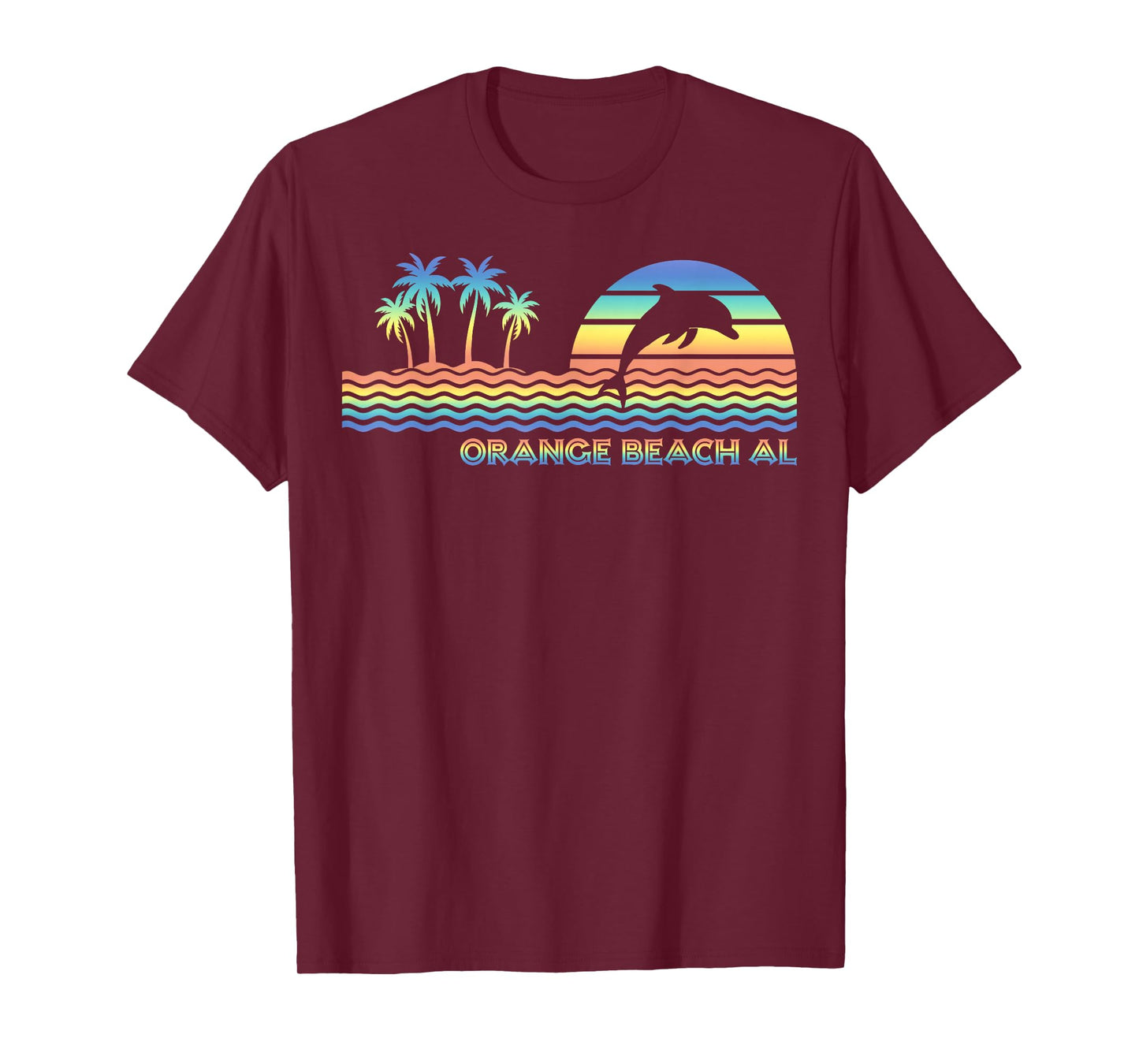 Vintage Orange Beach AL Retro Dolphin Lover Souvenir T-Shirt