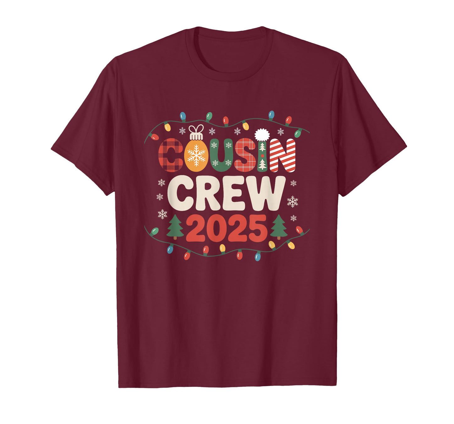 Cousin Crew Christmas 2025 Family Matching Xmas T-Shirt