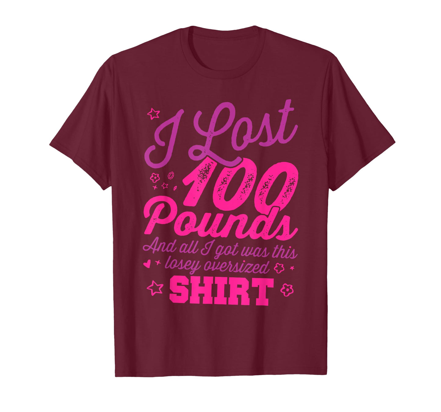 I lost 100 pounds Shirt Health goals Celebration Funny Gift T-Shirt