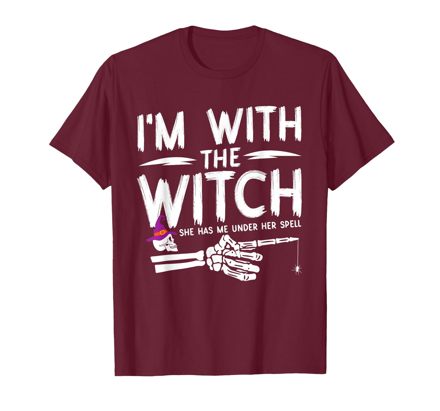 I'm with The Witch Funny Halloween Couple Costume Party T-Shirt