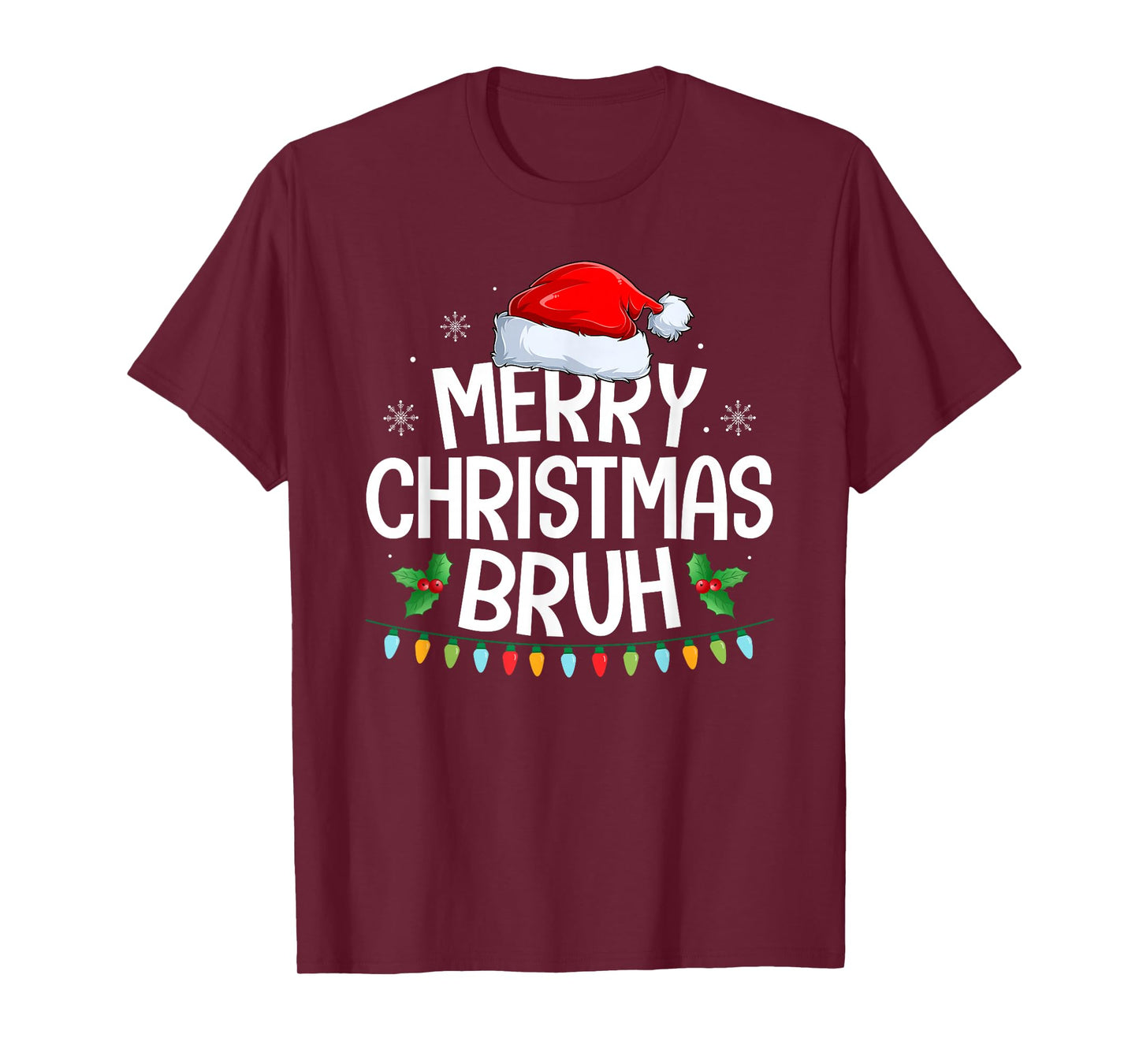 Merry Christmas Bruh Funny Brother Teens Boys Christmas T-Shirt