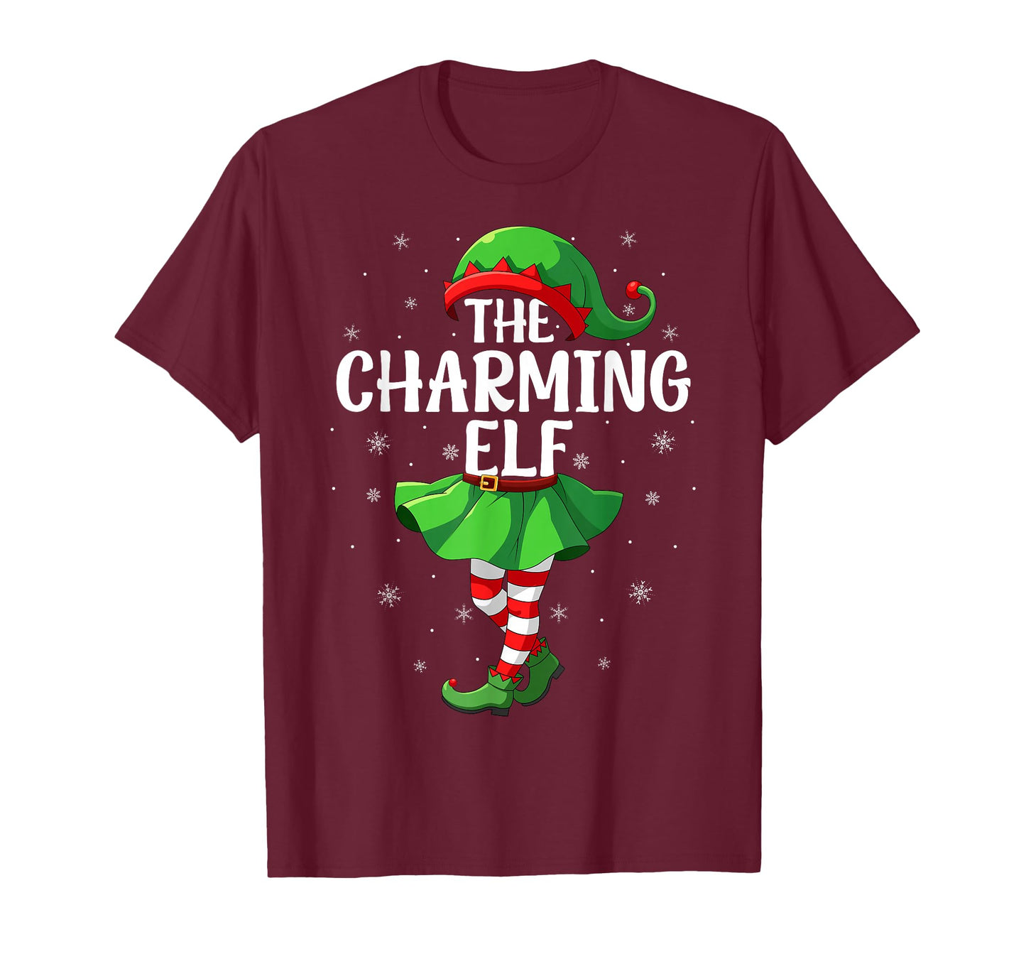 Charming Elf Christmas Girls Women Elf Squad Xmas Family T-Shirt