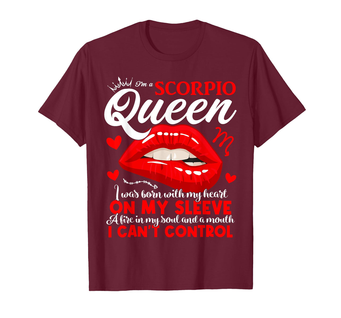 Scorpio Queen Scorpio Zodiac Sign Women Girls Lady Birthday T-Shirt