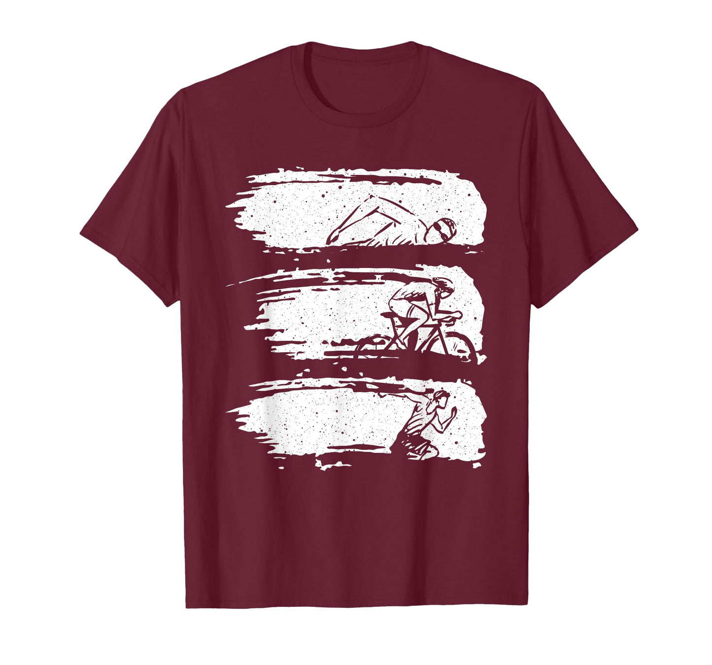 Funny Triathlon Swim Bike Run Design Men Women Triathletes T-Shirt