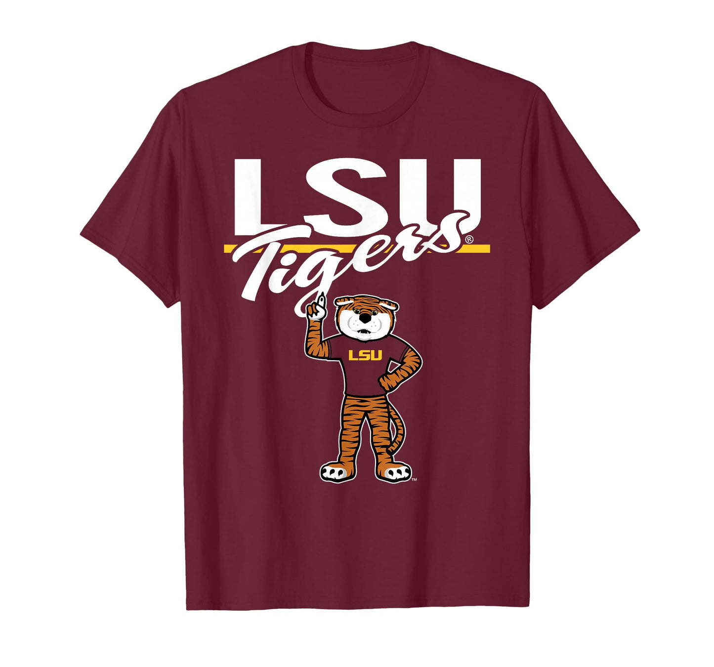 LSU Tigers Mascot Purple Officially Licensed T-Shirt