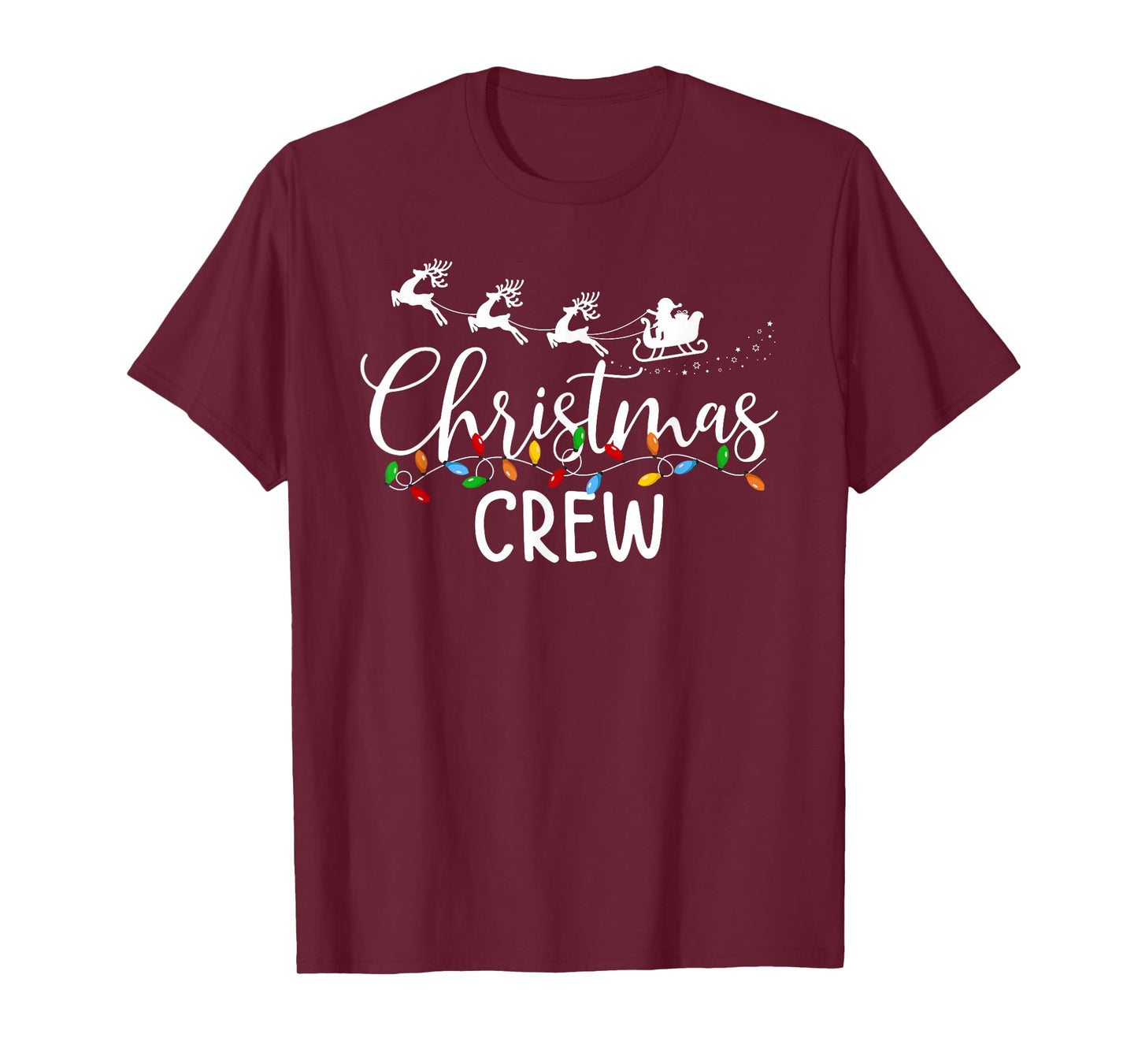 Christmas Crew Family Group Reindeer Santa Sleigh Xmas T-Shirt