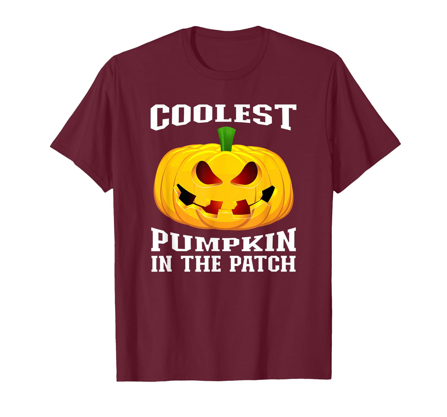 Coolest Pumpkin in The Patch Boys Girls Kid Teens Halloween T-Shirt
