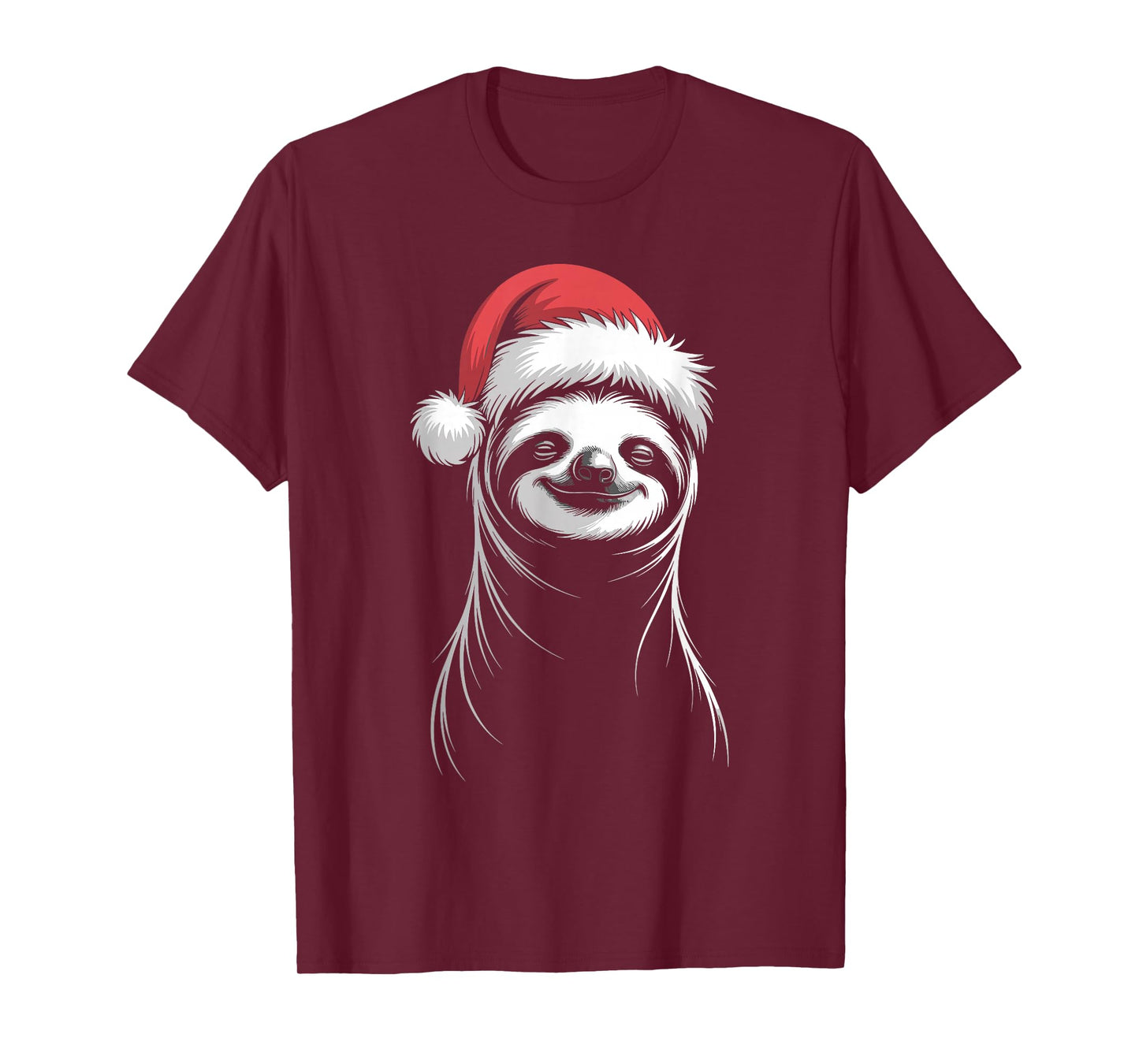 Sloth Santa Hat Christmas Xmas for Men Women T-Shirt