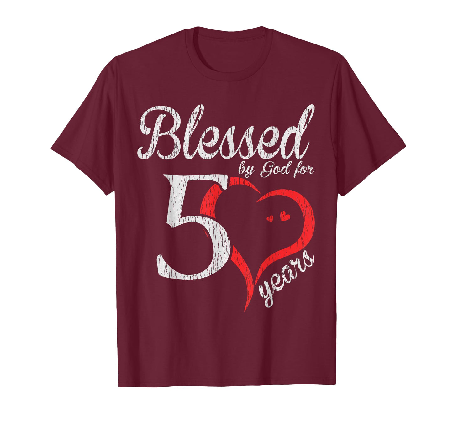 Vintage 50th Birthday Blessed By God For 50 Years Birthday T-Shirt