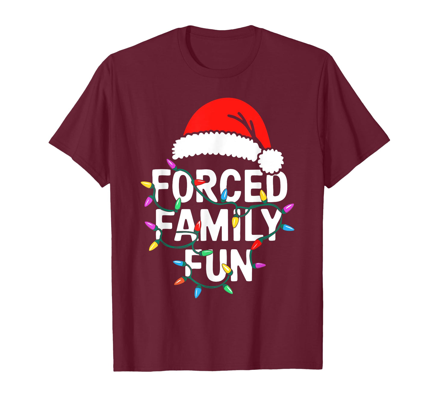Forced Family Fun Shirt Men Women Kids Christmas Pajamas T-Shirt