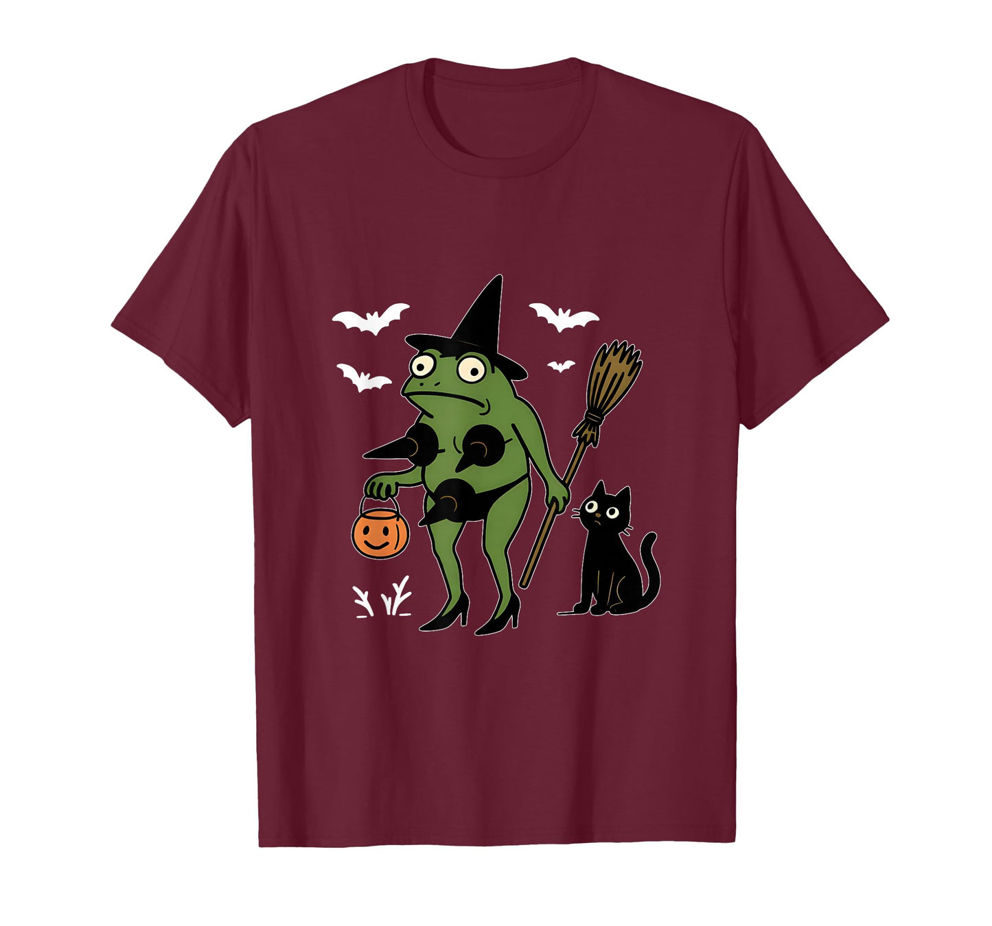 Slut for October, Funny Halloween, Funny Witch Frog Funny T-Shirt