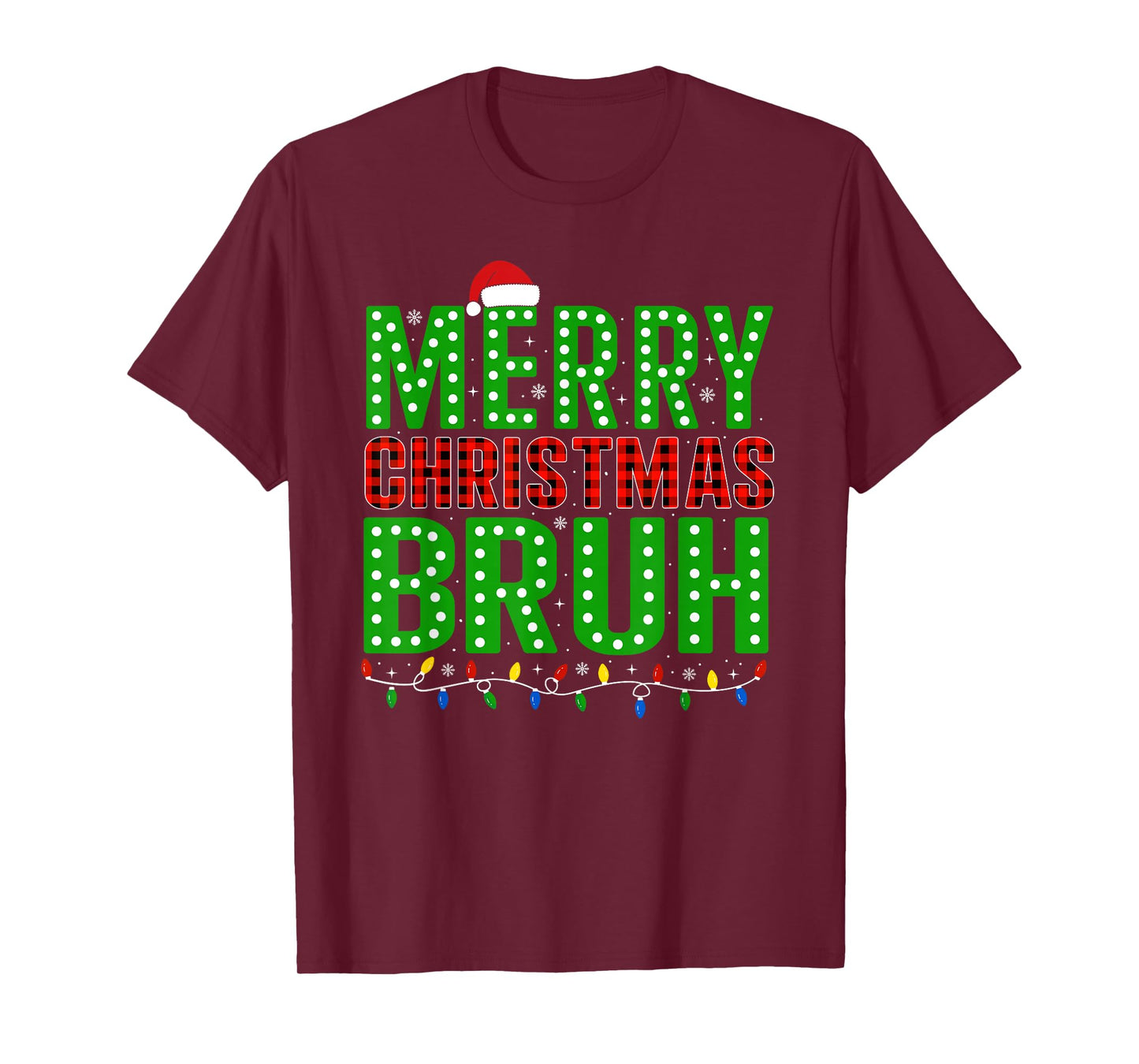 Merry Christmas Bruh Meme Saying Bro Greeting Teens Boys Men T-Shirt