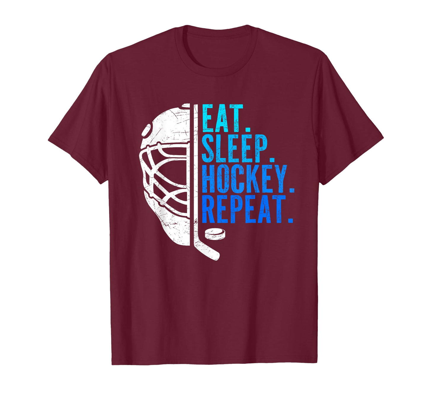 Eat Sleep Hockey Repeat Funny Boys Hockey Player T-Shirt