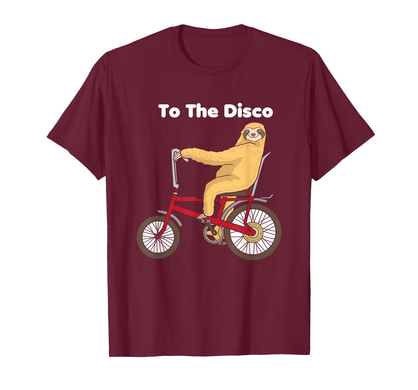 To The Disco Shirt - Sloth Riding Vintage Retro Bike Tee T-Shirt