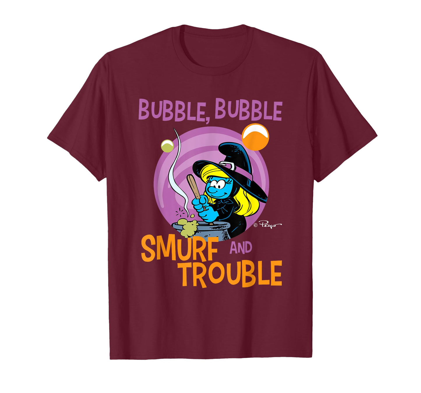 The Smurfs Bubble Bubble Smurf and Trouble T-Shirt