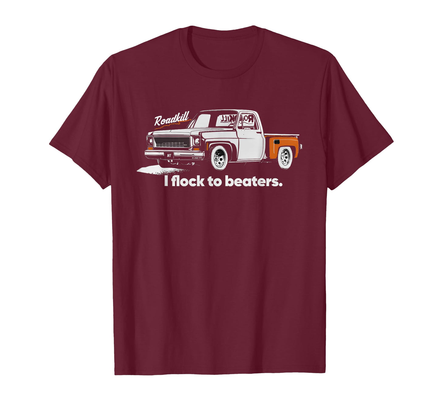 Roadkill I Flock to Beaters Adult T-Shirt