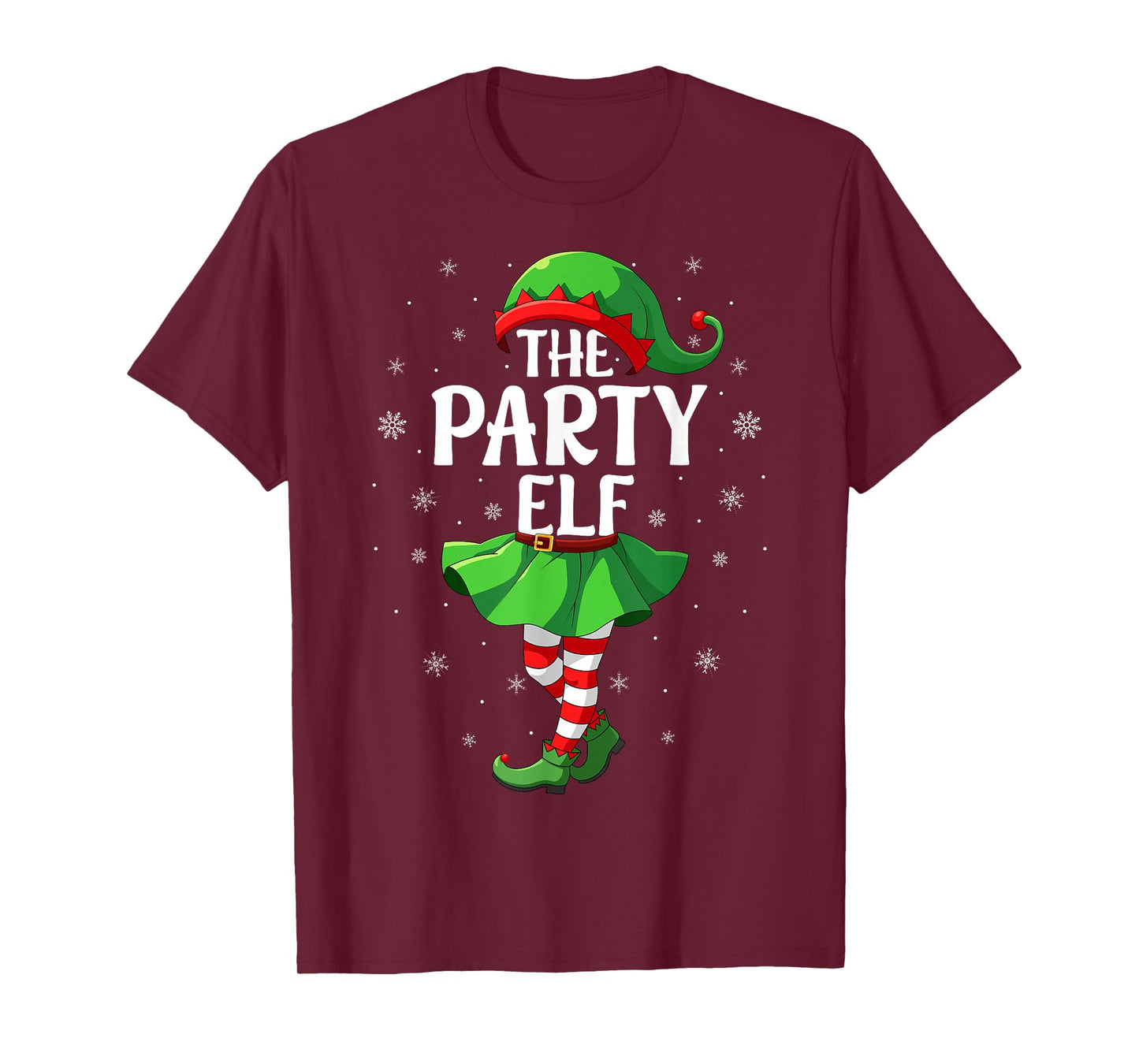 Party Elf Christmas Girls Women Elf Squad Xmas Family T-Shirt