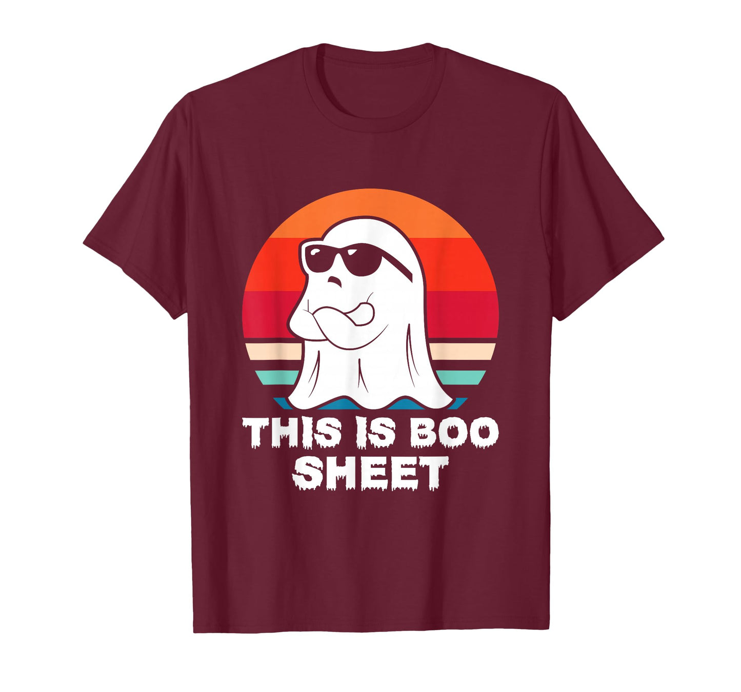 This is Boo Sheet Ghost Retro Halloween Costume Men Women T-Shirt