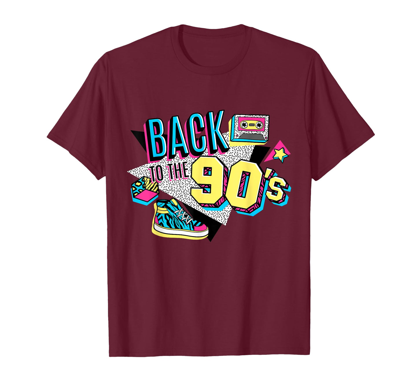Men's Women's Kids Vintage Retro Back To 90's Graphic Design T-Shirt